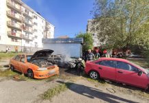 Incendiu în Câmpia Turzii! Trei maşini au fost distruse de flăcări (FOTO)