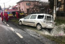 Accident între Cluj şi Sălaj cu un TIR şi un autoturism! Un tânăr de 21 de ani a fost rănit (FOTO)