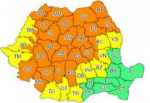 Cod PORTOCALIU de vijelii şi grindină în judeţul Cluj