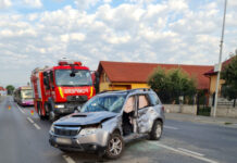 Accident între un TIR şi o maşină în Floreşti! Două tinere au ajuns la spital (FOTO)