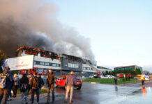 Incendiu violent într-un parc industrial din Cluj-Napoca! A fost emis mesaj RO-ALERT (FOTO/VIDEO)