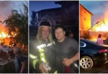EXCLUSIV VIDEO: Imagini dramatice la Ocna Șugatag. Un pompier din Dej aflat în concediu a sărit în foc, după o mamă și fiica ei