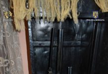 FOTO: 6 arme folosite la braconaj ridicate din Dej și alte 5 localități din Bistrița