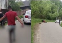VIDEO – „Ascultă-mă, sângerezi prea tare. Aruncă piatra să-ți pun garou”: Un tânăr a fost împușcat de polițist, după ce a sărit să-și apere rudele care furau lemne