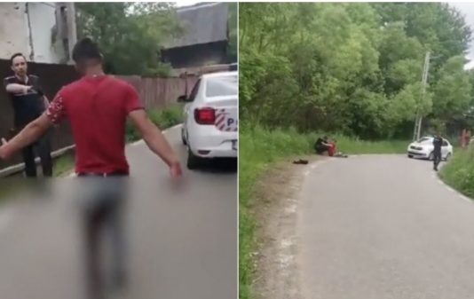 VIDEO – „Ascultă-mă, sângerezi prea tare. Aruncă piatra să-ți pun garou”: Un tânăr a fost împușcat de polițist, după ce a sărit să-și apere rudele care furau lemne