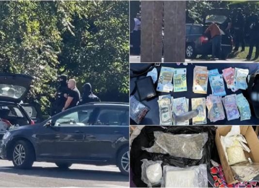 Bărbat, prins în flagrant când transporta cocaină în maşină. Percheziţii la persoane care distribuiau droguri tinerilor pe străzi, în 3 judeţe (galerie foto)